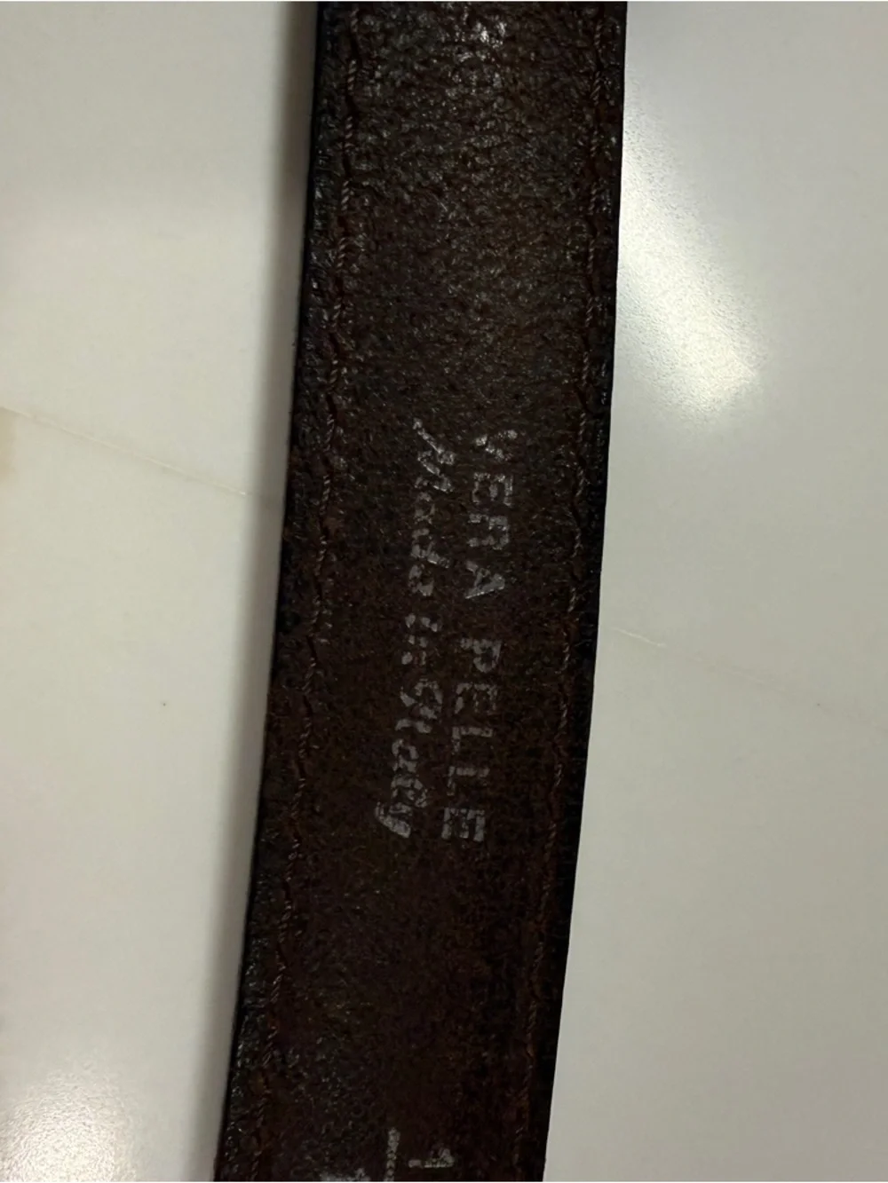 Vera Pelle Italian Leather Belt - 30